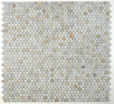 NB4117 Calacatta Hone Penny Round Marble Mosaic 9 sheets together NB4117 Calacatta Hone Penny Round Marble Mosaic 9 sheets together