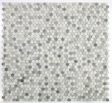 NB3690 Penny Round Marble Dusk Honed 9 sheets together NB3690 Penny Round Marble Dusk Honed 9 sheets together