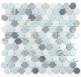 NB3932 Penny Round Marble Deep Ocean Mosaic tile NB3932 Penny Round Marble Deep Ocean Mosaic tile