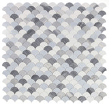 NB3806 Fish Scale Deep Ocean Marble Mosaic 9 sheets together NB3806 Fish Scale Deep Ocean Marble Mosaic 9 sheets together