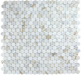 NB4232 Large Penny Calcatta Honed Marble Mosaic 9 sheets together NB4232 Large Penny Calcatta Honed Marble Mosaic 9 sheets together