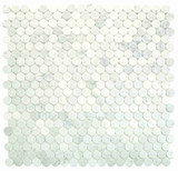 NB4445 Large Penny Round Carrara Honed Marble Mosaic 9 sheets together