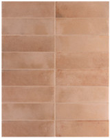 Equipe Raku Series Nude 2.5" x 8" Ceramic subway tile