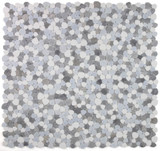 NB3636 Sliced Pebble Blue Ocean Marble Mosaic 9 sheets together