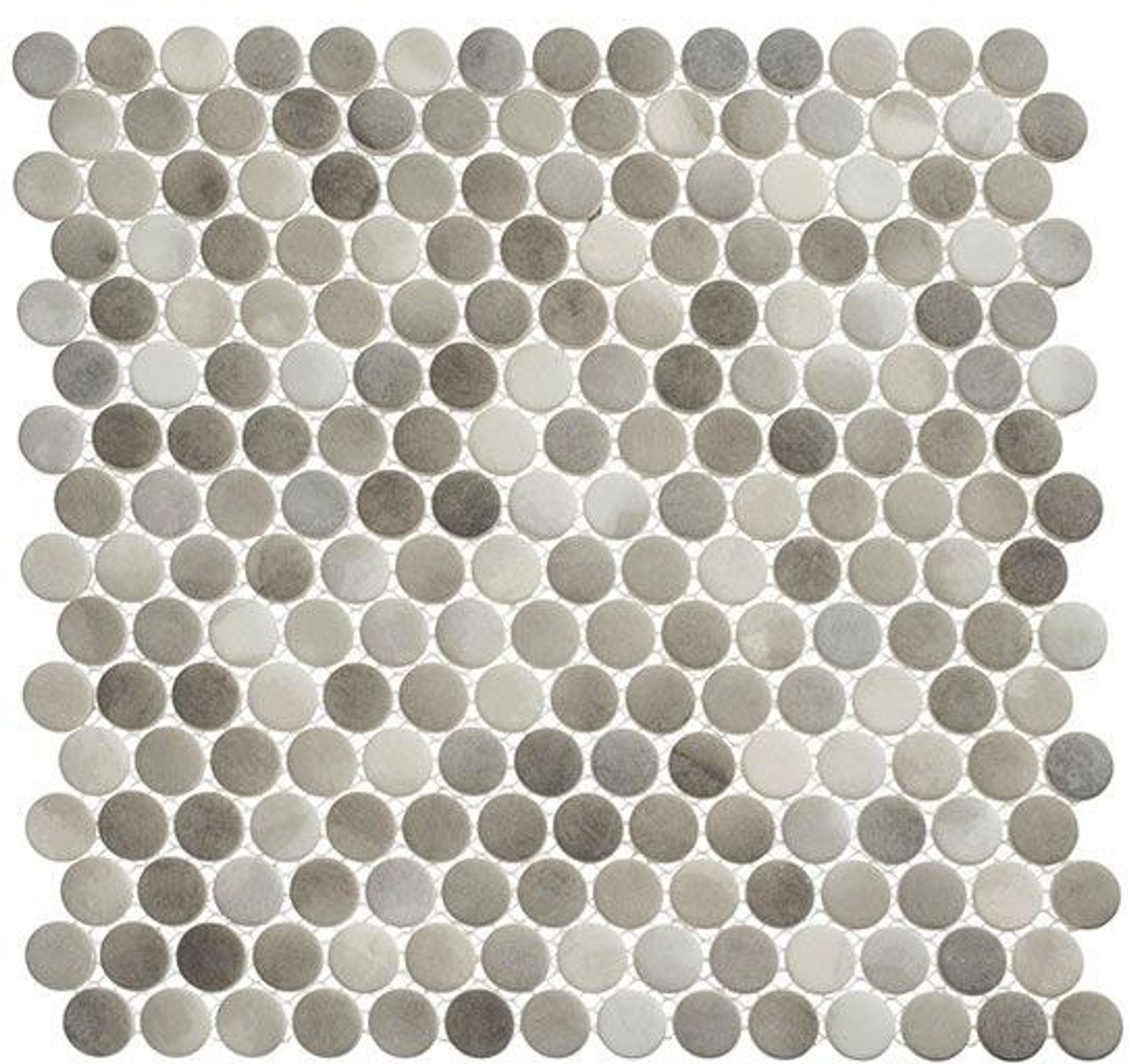 Polka Dot Series Recycled Glass Penny Round PLK65 Ombre Reef