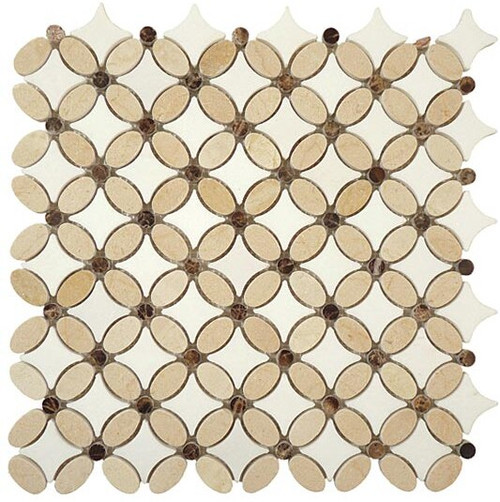 Bella Glass Tiles Flower Series FS-71 marble mosaic tile