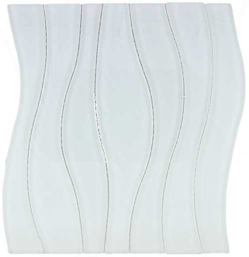 Bella Glass Tiles Waterfall Series White Rose WS-252