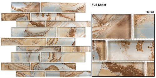 Bella Glass Tiles Magical Forest Cinnamon House Glass Tiles MGF-622