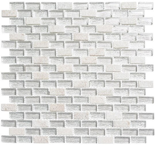 Bella Glass Tiles Metro Series MTR-3344 Chloe White