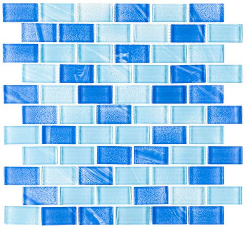 Genesis Collection 1 x 2 glass mosaic pool tile GES-5104 Peri Sea