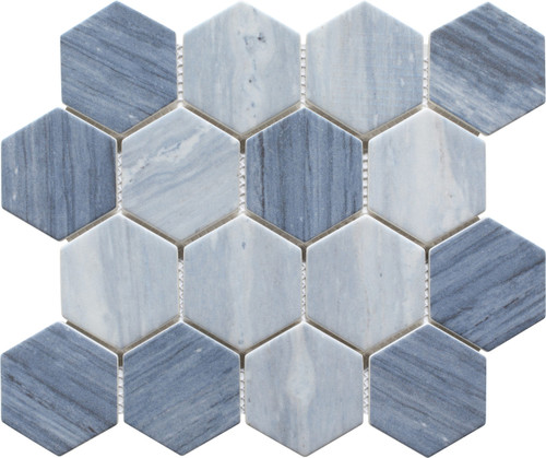 Soci Boho Ocean Matter Glass Hexagon Mosaic Tile SSA-1230