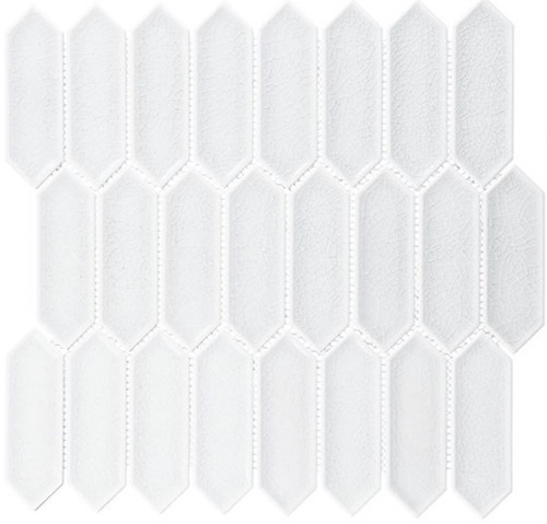 Decko Series DEK3505 Fresh Haus elongated hexagon crackle mosaic tile