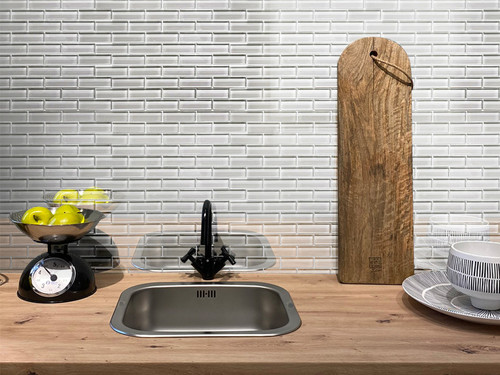 Mir Mosaic Sugar Cookie BR-085 1 x 3 subway tile mosaic kitchen backsplash tile