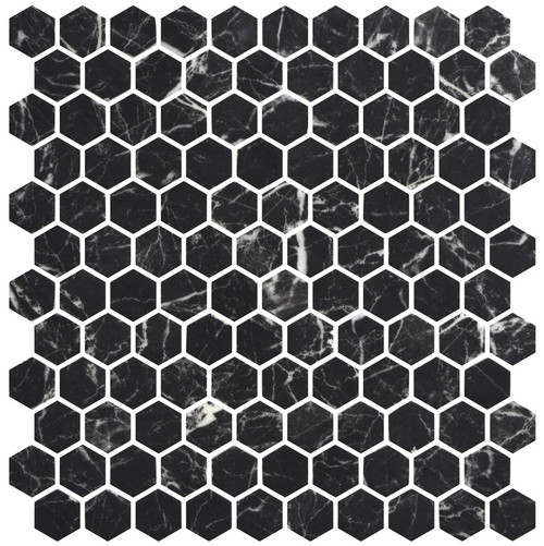 Onix Mosaico Hearth palace hexagon matte marquina HP1HMMAR