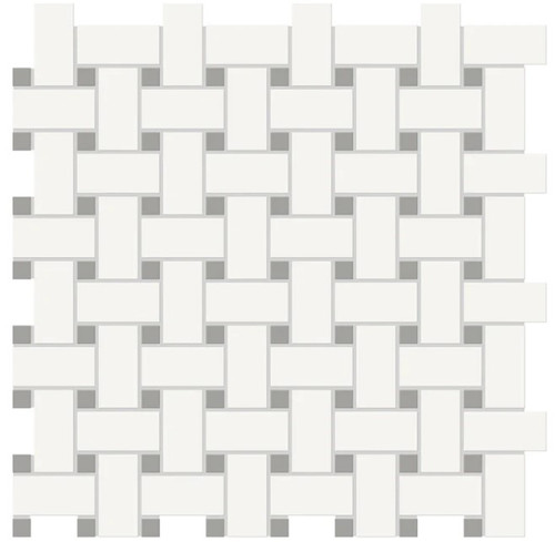 Anatolia Soho Mosaic Tile Basketweave with Cement Chic insert 4501-0469-0