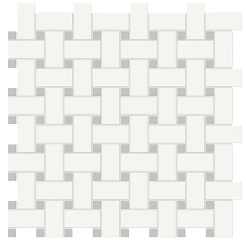 Anatolia Soho Mosaic Tile Basketweave with Loft Grey insert 4501-0468-0