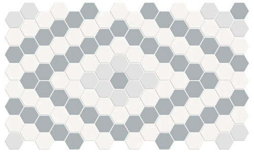 Anatolia Soho Mosaic Tile hexagon diamond pattern afternoon blend 4501-0558-0 single sheet