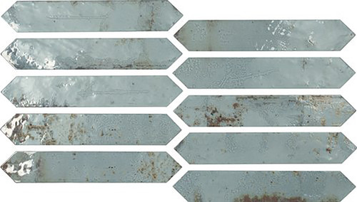 Soci Tile Ironworks Series 2 x 10 Picket Aqua Glossy SSN-1588