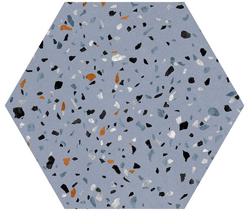 Abstract Series Hexagon Floor Tile ABS-6005 Abstract Blue