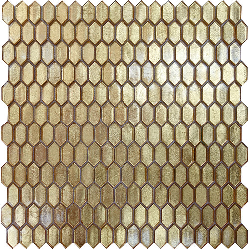 Glamour Series Picket Gold APK-01 mosaic glass tile