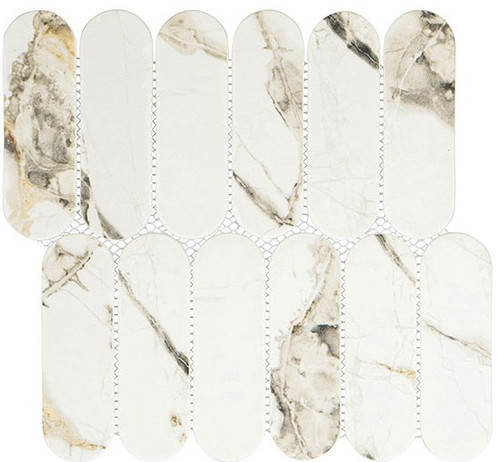 Paneria Collection PAN-9111 Tiramisu Tile Elongated Oval Recycled Glass Mosaic Paneria Collection PAN-9111 Tiramisu Tile Elongated Oval Recycled Glass Mosaic
