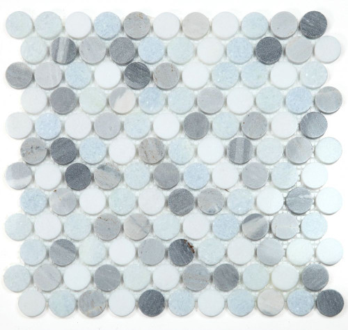 NB3932 Penny Round Marble Deep Ocean Mosaic tile NB3932 Penny Round Marble Deep Ocean Mosaic tile