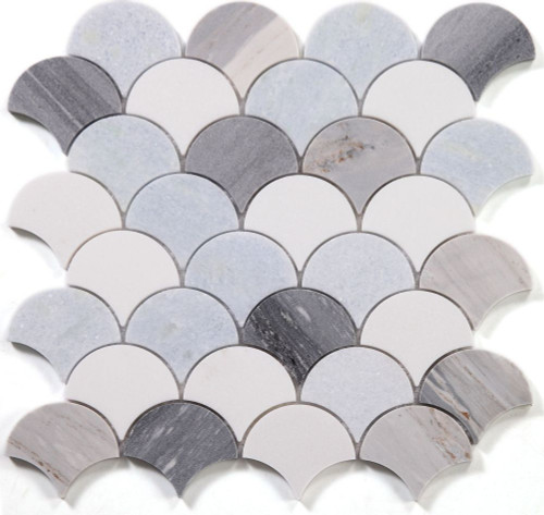 NB3806 Fish Scale Deep Ocean Marble Mosaic NB3806 Fish Scale Deep Ocean Marble Mosaic