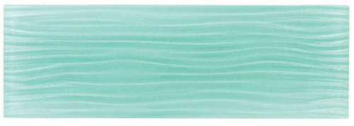 Bella Glass Tiles Crystile Wave Glass Subway 4 x 12 Soft Mint