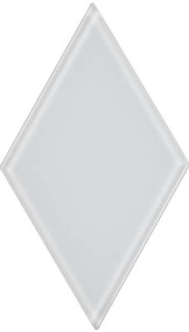 UBC 4.5 inch Glass Diamond Tile White