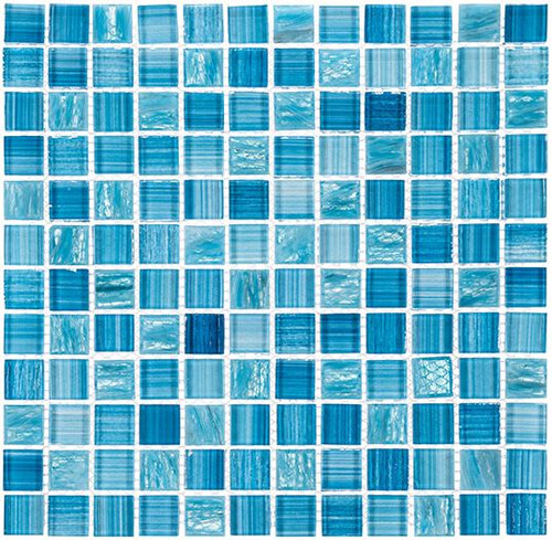 Inkline Collection 1 x 1 glass mosaic tile INK-4101 Foray Frost