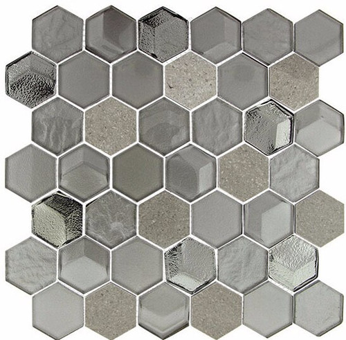 Bella Glass Tiles Queens Lair Frosted Hive