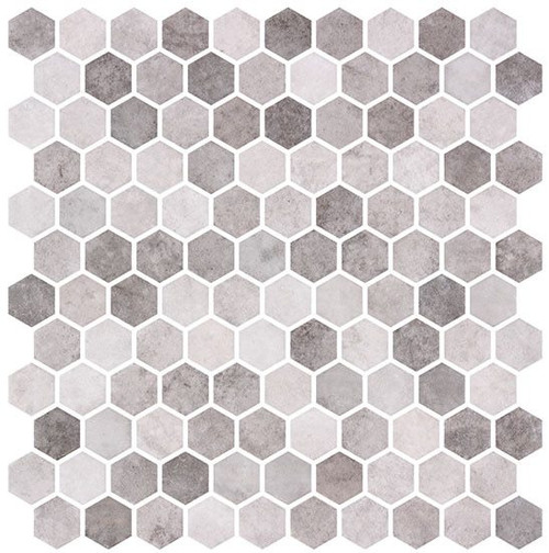 Bella Glass Tiles Karma Ridge Hexagon Mosaic Yoga Serenity KR1404