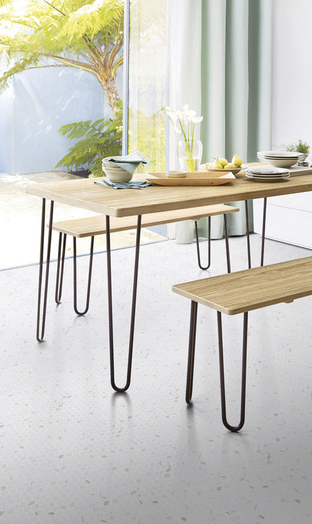 Bella Glass Tiles Hearth Palace Penny Round Matte Calacatta Gold HP1PRMCG floor tile