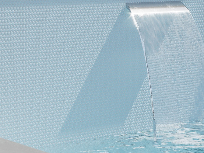 ORB-016LBLM Calypso Penny round pool tile mosaics