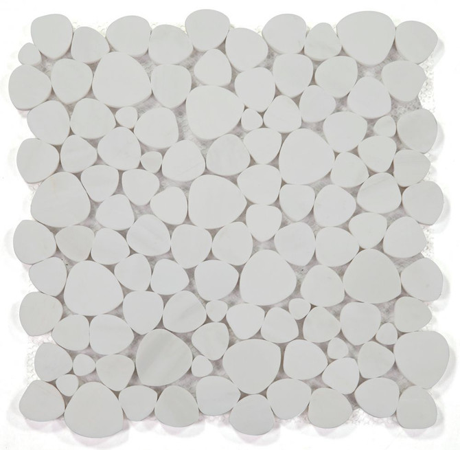 NB3768 Sliced Pebble Dolomite Honed Marble Mosaic