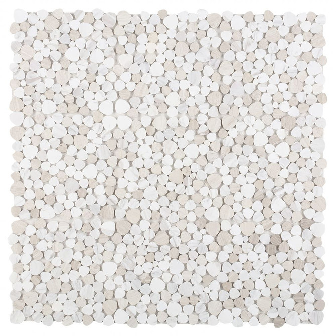 NB273 Sliced Pebble Loft Marble Mosaic Tile 9 sheets together