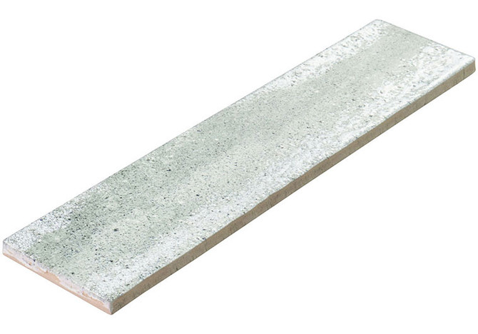 Irisa Collection IRA-1082 Cinisera rich green ceramic subway tile angle view