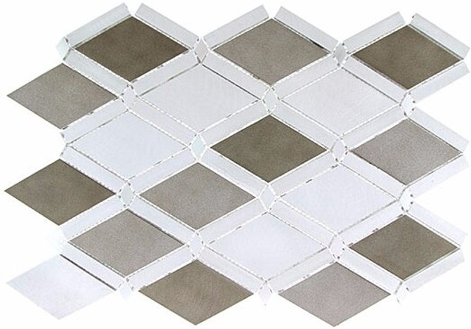Bella Glass Tiles Falling Star Series Aluminum Jupiter Chrome