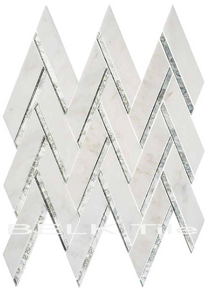 Bella Glass Tiles Peaks Harbor Ornate Crest PH-481