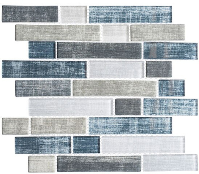 Bella Glass Tiles Textile Series Blue Denim TXT-6411