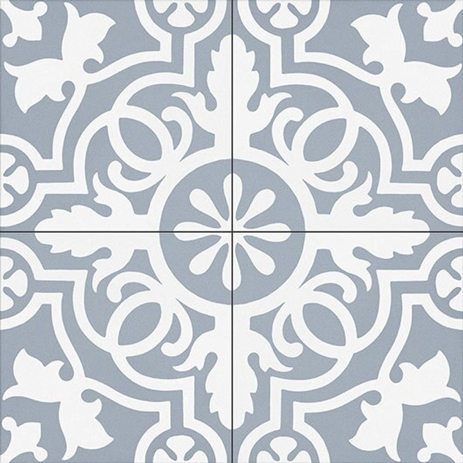 Bella Glass Tiles Amalfi Coast Porcelain Tile Teal Doily 0GZ20DK