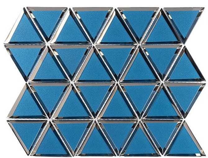 Bella Glass Tiles Pinwheel Series PWL812 Pompeii Blue