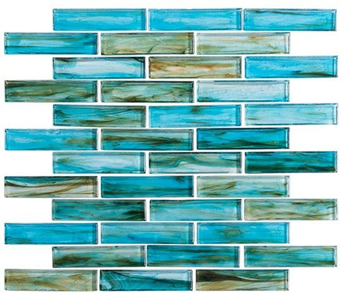 Bella Glass Tiles Oyster Cove Series Inspiration Teal OTC1202