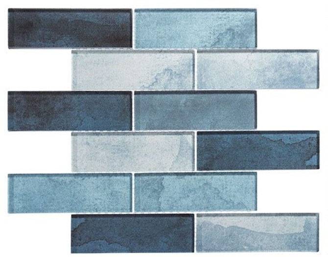 Bella Glass Tiles Westminster Series WM772 Blue Jubilee