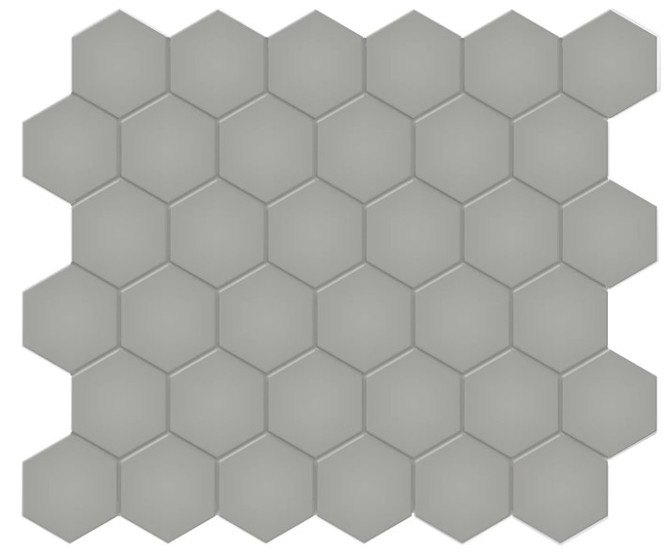 Anatolia Soho 2" hexagon 4501-0459-0 matte cement chic mosaic