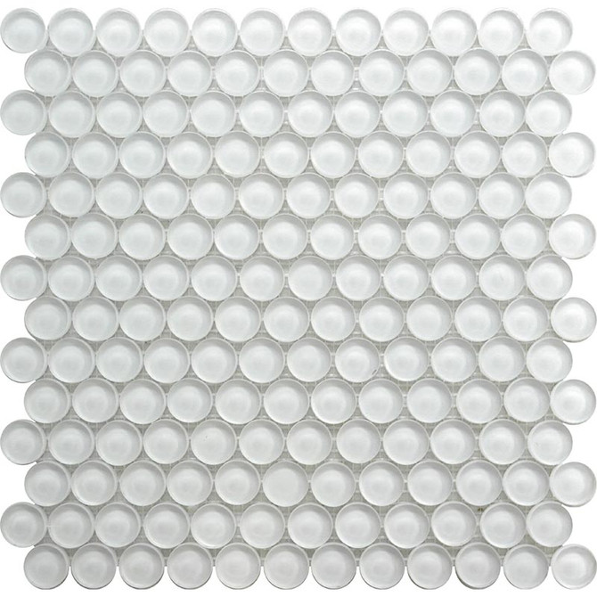 Mir Mosaic Tile Mirage White Penny Round Mosaic PN-066