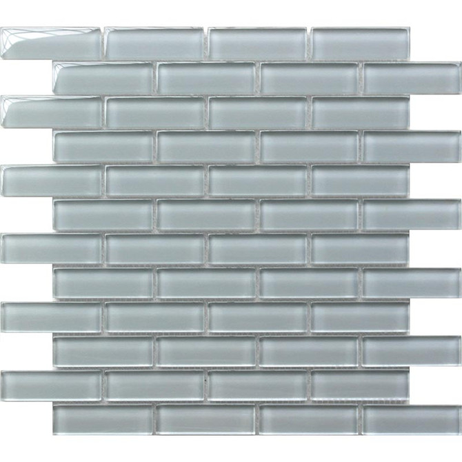 Mir Mosaic BR-092 Gray Cloud 1 x 3 subway tile mosaic