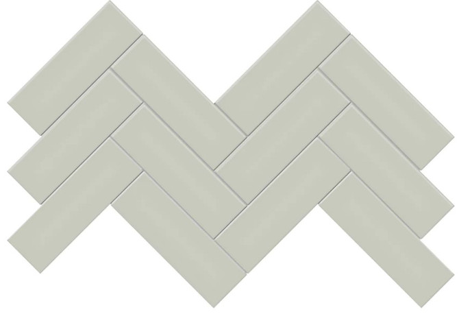 Anatolia Soho Tiles Herringbone Mosaic 4501-0535-0 MATTE Soft Sage