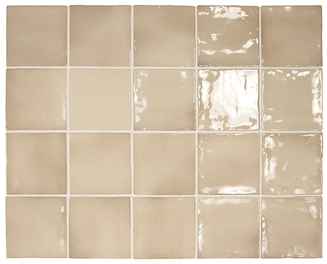 Manacor Collection 4 x 4 ceramic wall tile MAN-26913 Beige Argile