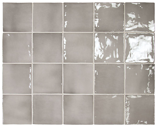 Manacor Collection 4 x 4 ceramic wall tile MAN-26917 Mercury Grey